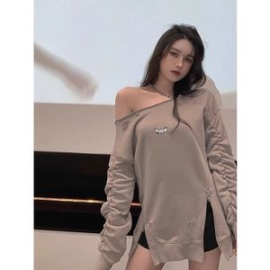 Designer off shoulder hoodie